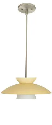 Trilo One-Light Pendant in Satin Nickel