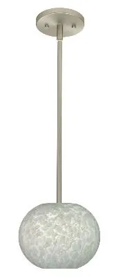 Luna One-Light Pendant in Satin Nickel