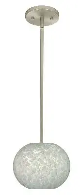 Luna One-Light Pendant in Satin Nickel