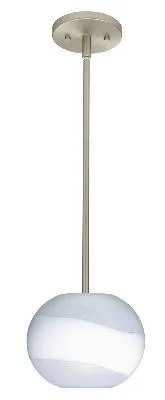 Luna One-Light Pendant in Satin Nickel