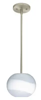 Luna One-Light Pendant in Satin Nickel