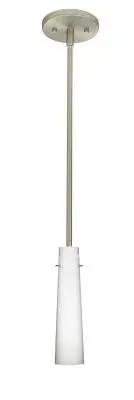 The Camino pendant offers clean contemporary styling with a timeless satin nickel finish that complements a wide range of interiors. Its compact single-light design makes it ideal for task lighting or grouped installations.