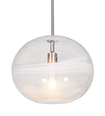 Geno LED Pendant in Satin Nickel