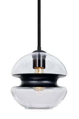 Hula 8 One-Light Pendant in Black