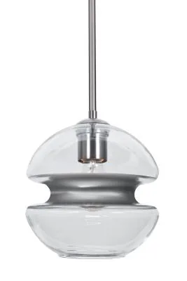 Hula 8 One-Light Pendant in Satin Nickel