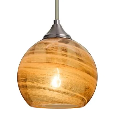 Jilly Stem Pendant in Satin Nickel