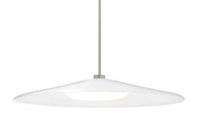 Swan LED Pendant in Satin Nickel