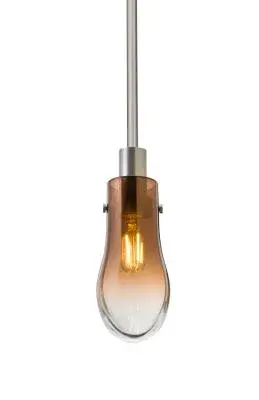 The Wish pendant offers refined simplicity with its satin nickel finish and compact 10-inch profile. Perfect for task lighting or creating visual interest in smaller spaces without overwhelming the room.