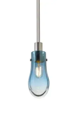 The Wish pendant offers refined simplicity with its compact 10-inch profile and versatile satin nickel finish. Perfect for task lighting or creating visual interest in smaller spaces without overwhelming the room.