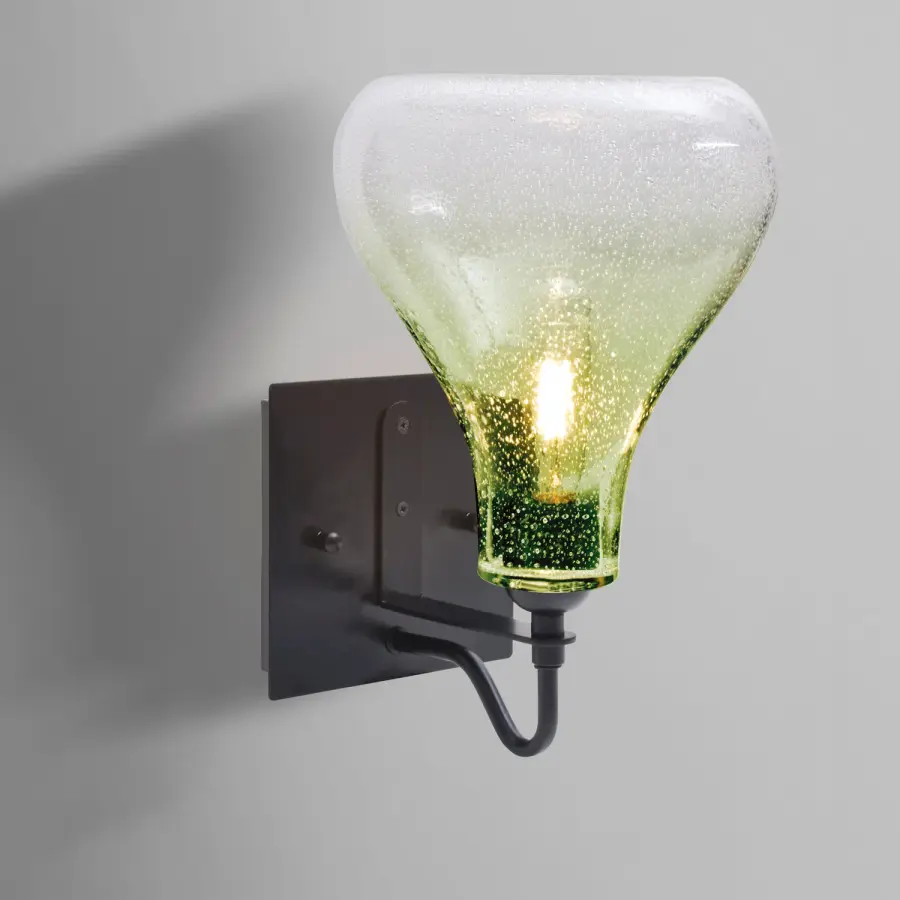 Melo Chartreuse Bubble Glass Wall Sconce