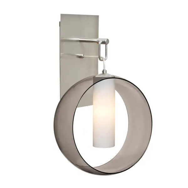 Plato Double-Glass Wall Pendant in Trans-Smoke/Opal