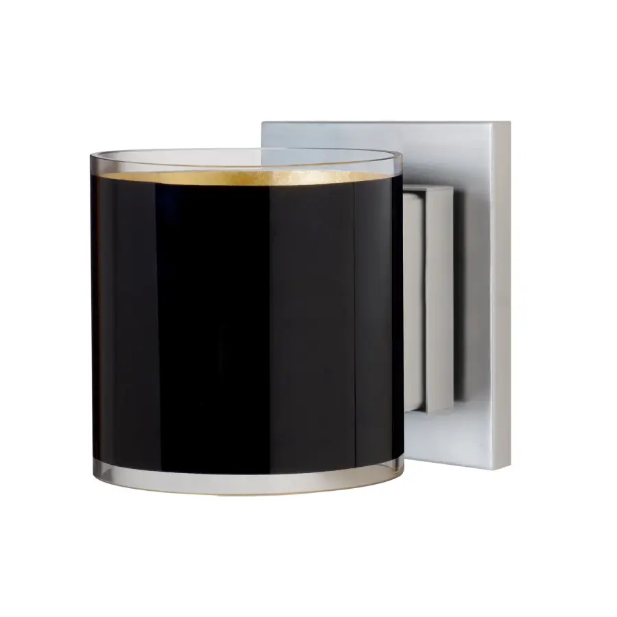 Pogo Wall Sconce - Black with Inner Gold