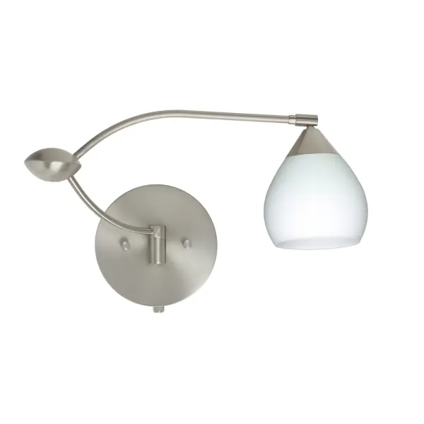 The Tay Tay combines artisanal craftsmanship with modern convenience. Featuring handblown opal glass with a soft white glow and integrated dimmer, this compact swingarm sconce offers 155-degree rotation for flexible task lighting.