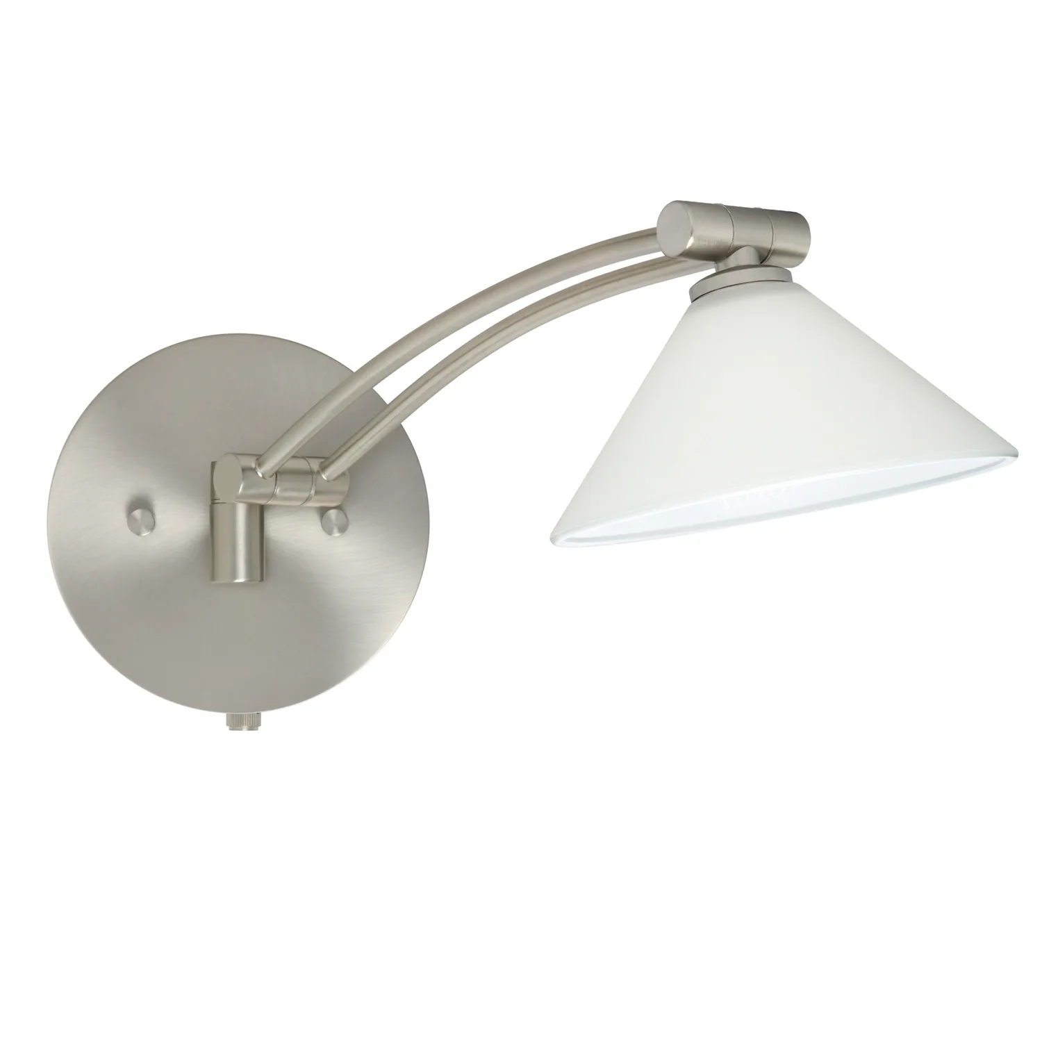 Kona White Glass Swingarm Wall Sconce