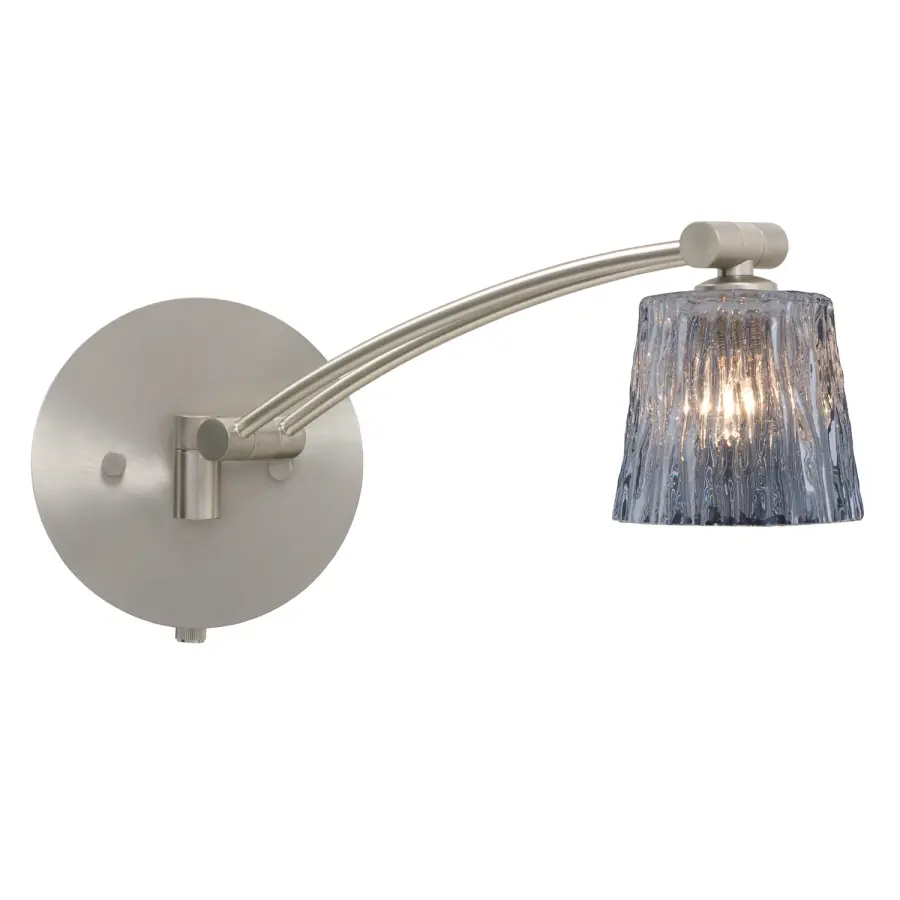 Nico 3 Clear Stone Swingarm Wall Light