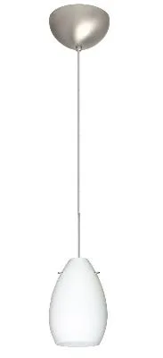 Pera One-Light Pendant in Satin Nickel