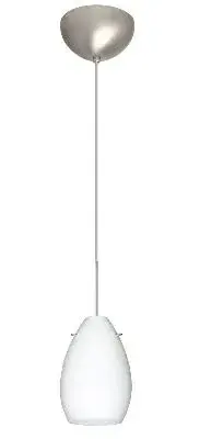 Pera One-Light Pendant in Satin Nickel