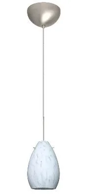 Pera One-Light LED Pendant in Satin Nickel