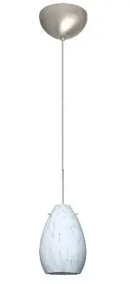 Pera One-Light LED Pendant in Satin Nickel