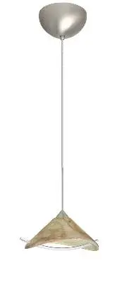 Hoppi One-Light Pendant in Satin Nickel
