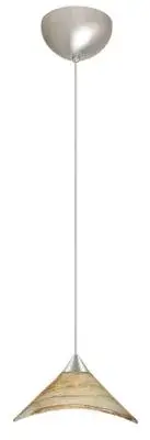 Hoppi One-Light Pendant in Satin Nickel