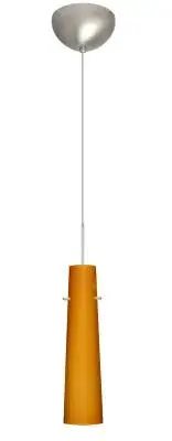 The Camino mini pendant offers clean contemporary styling in a satin nickel finish that complements a wide range of interiors. Its compact size makes it ideal for task lighting or clustered installations.