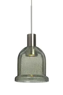 Kiba LED Mini Pendant in Satin Nickel