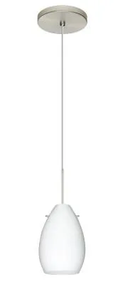 Pera One-Light LED Pendant in Satin Nickel