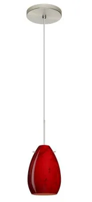 Pera One-Light LED Pendant in Satin Nickel