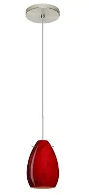 Pera One-Light LED Pendant in Satin Nickel