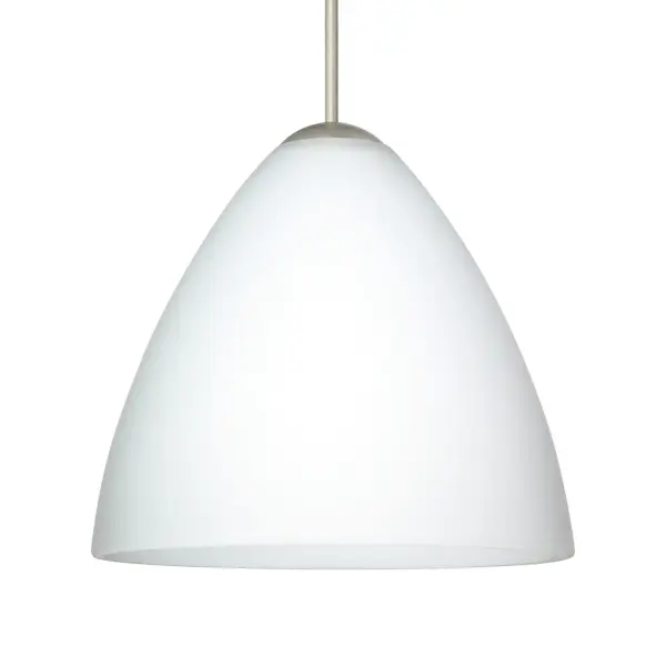 Mia Mini Pendant in Opal Matte with Satin Nickel
