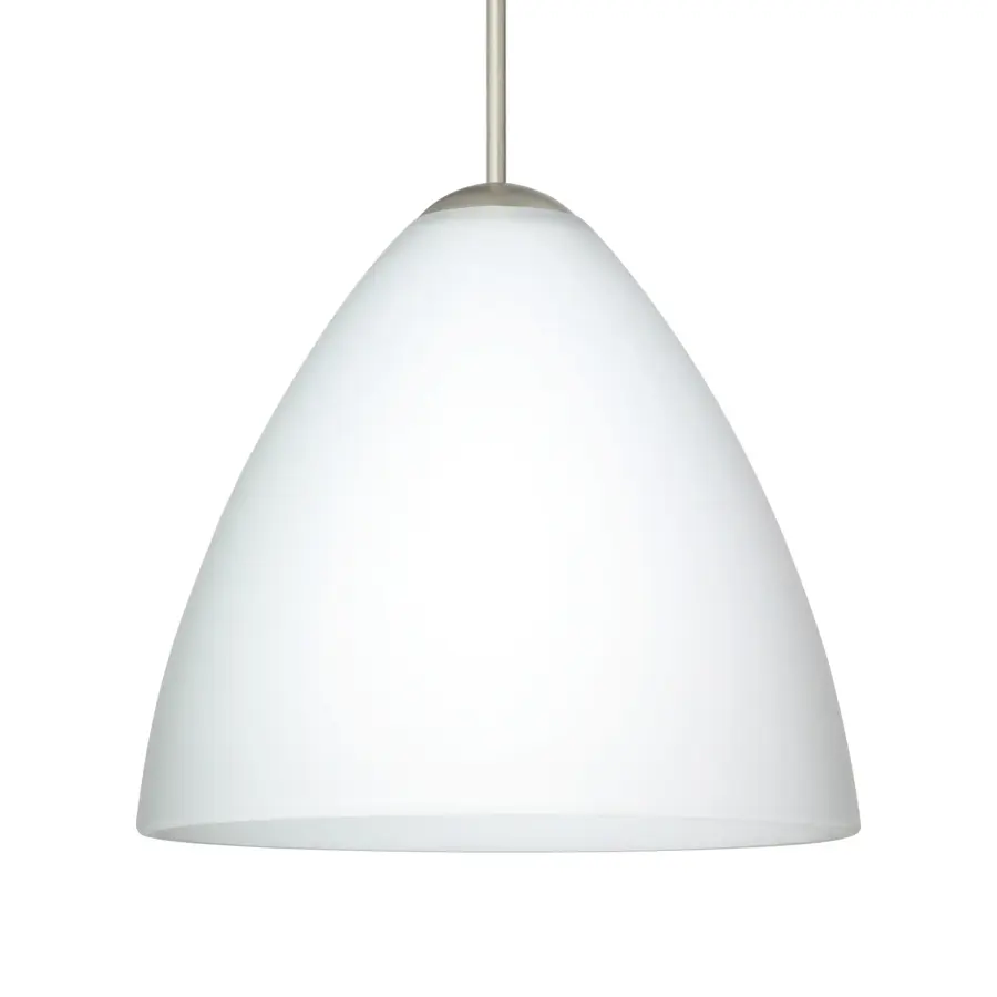 Mia Mini Pendant in Opal Matte with Satin Nickel