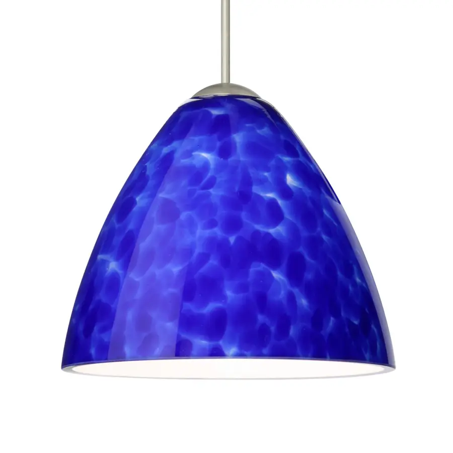 Mia Mini Pendant in Blue Cloud Glass