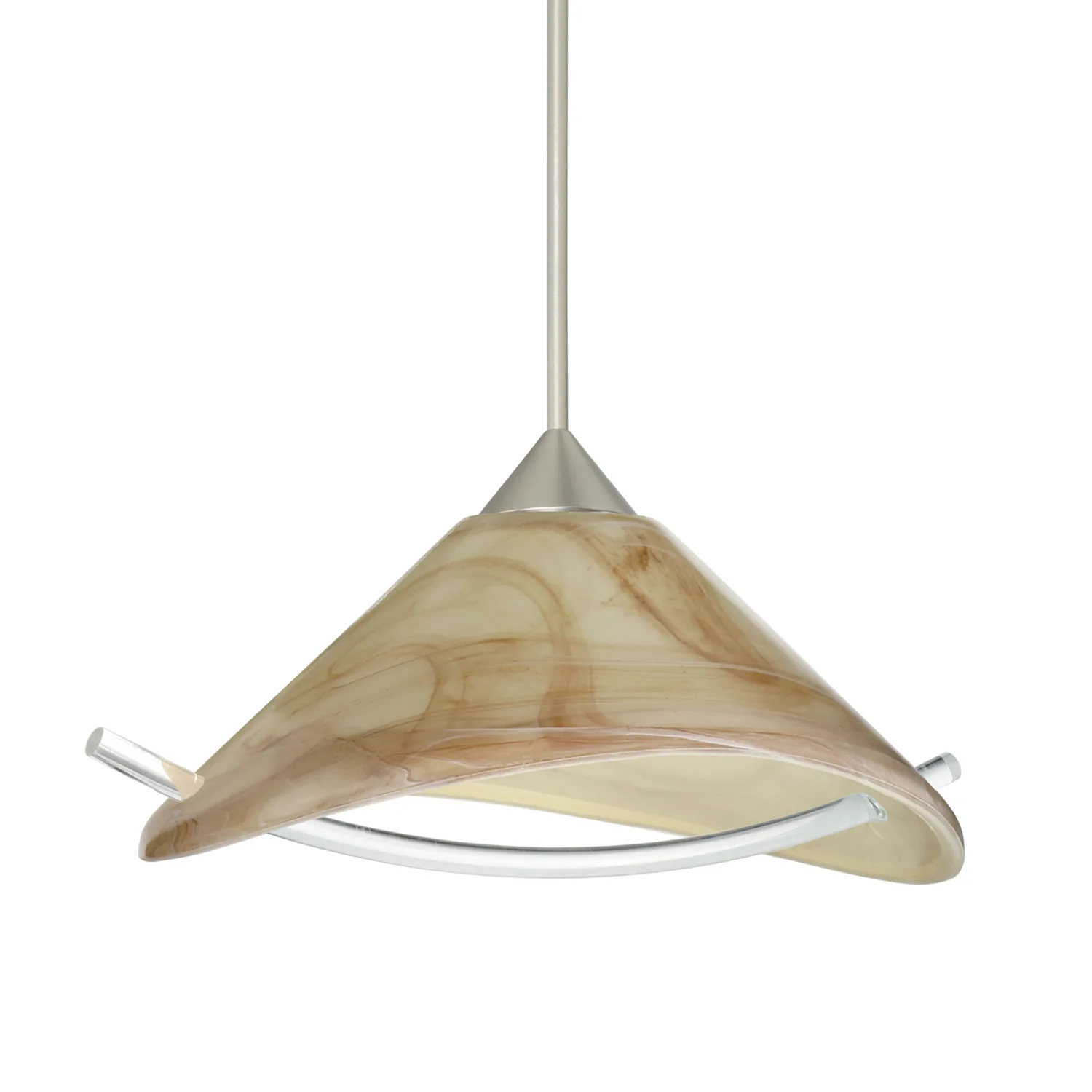 Hoppi Mini Pendant - Mocha/Clear Glass