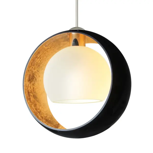 Pogo Mini Pendant - Black with Inner Gold Foil - Image 1
