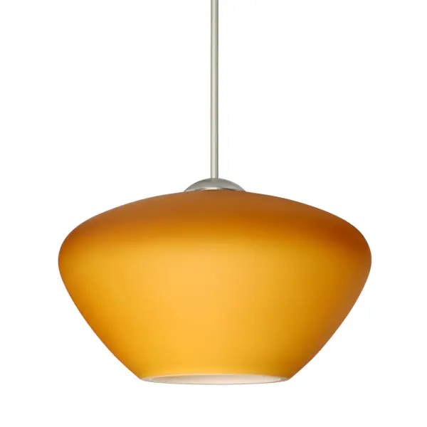 Peri Mini Pendant in Amber Matte Glass