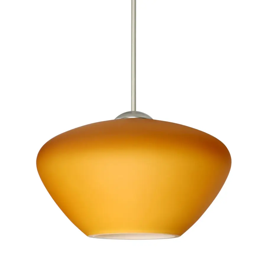 Peri Mini Pendant in Amber Matte Glass