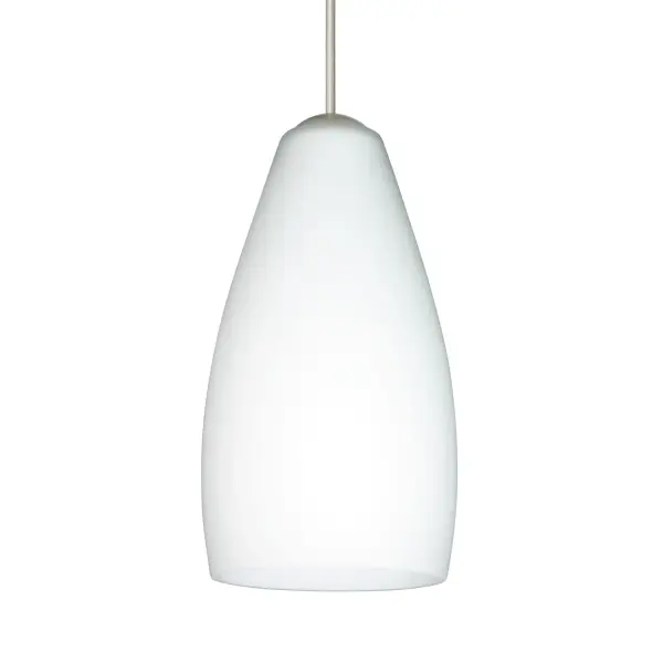 Karli Mini Pendant in Opal Matte with Satin Nickel