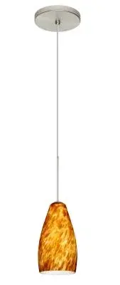 Karli One-Light Pendant in Satin Nickel