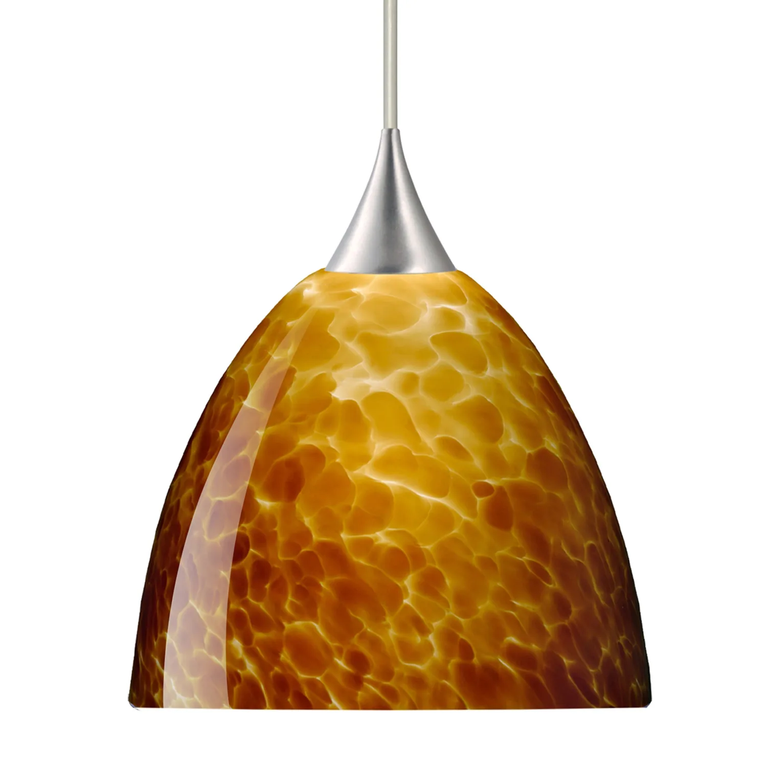 Sasha Mini Pendant in Amber Cloud Glass