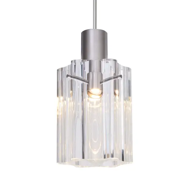Ice 4 Clear Wavy Glass Pendant Light - Image 1