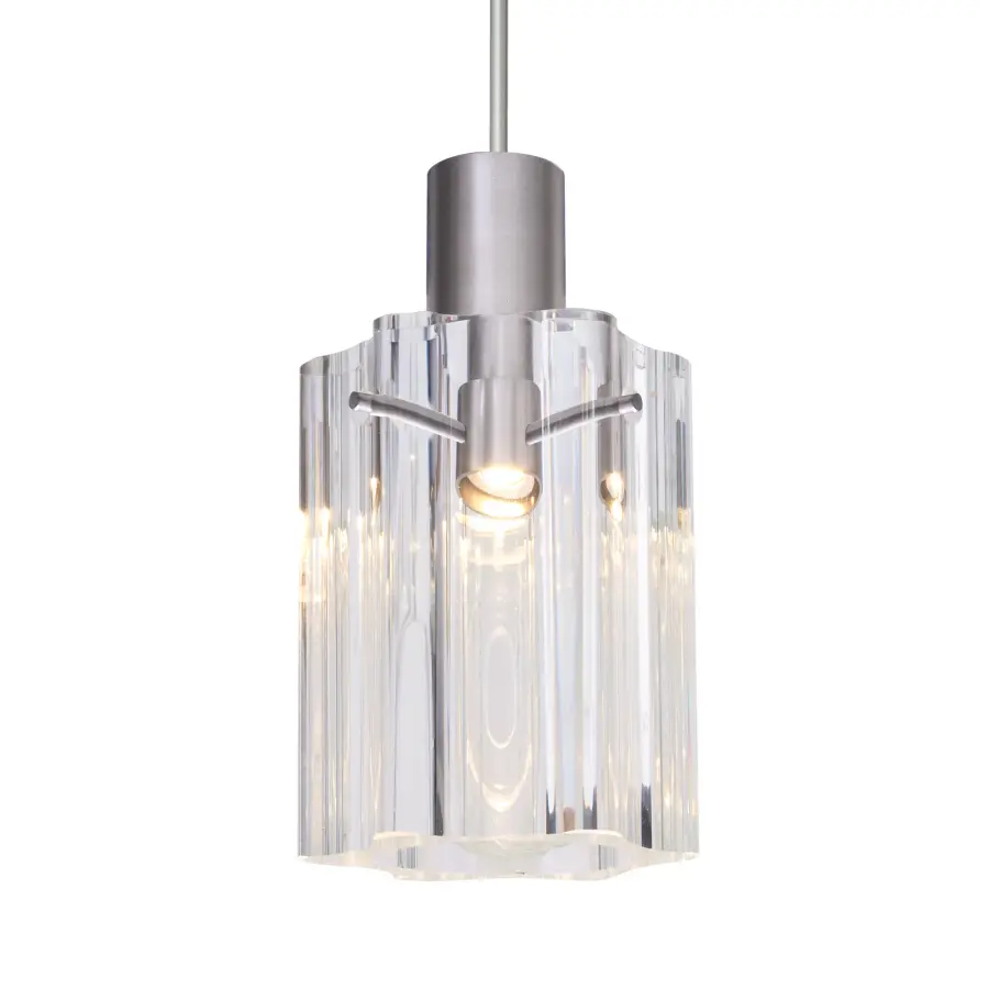 Ice 4 Clear Wavy Glass Pendant Light - Image 1