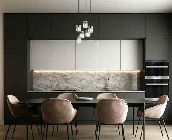 Ice 4 Clear Wavy Glass Pendant Light - Image 2