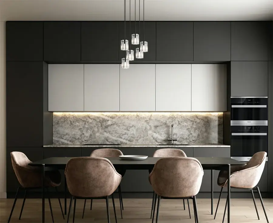 Ice 4 Clear Wavy Glass Pendant Light - Image 2