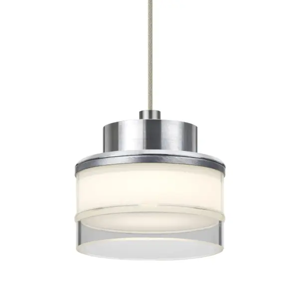Pivot Clear LED Mini Pendant - Opal Glossy/Clear - Image 1