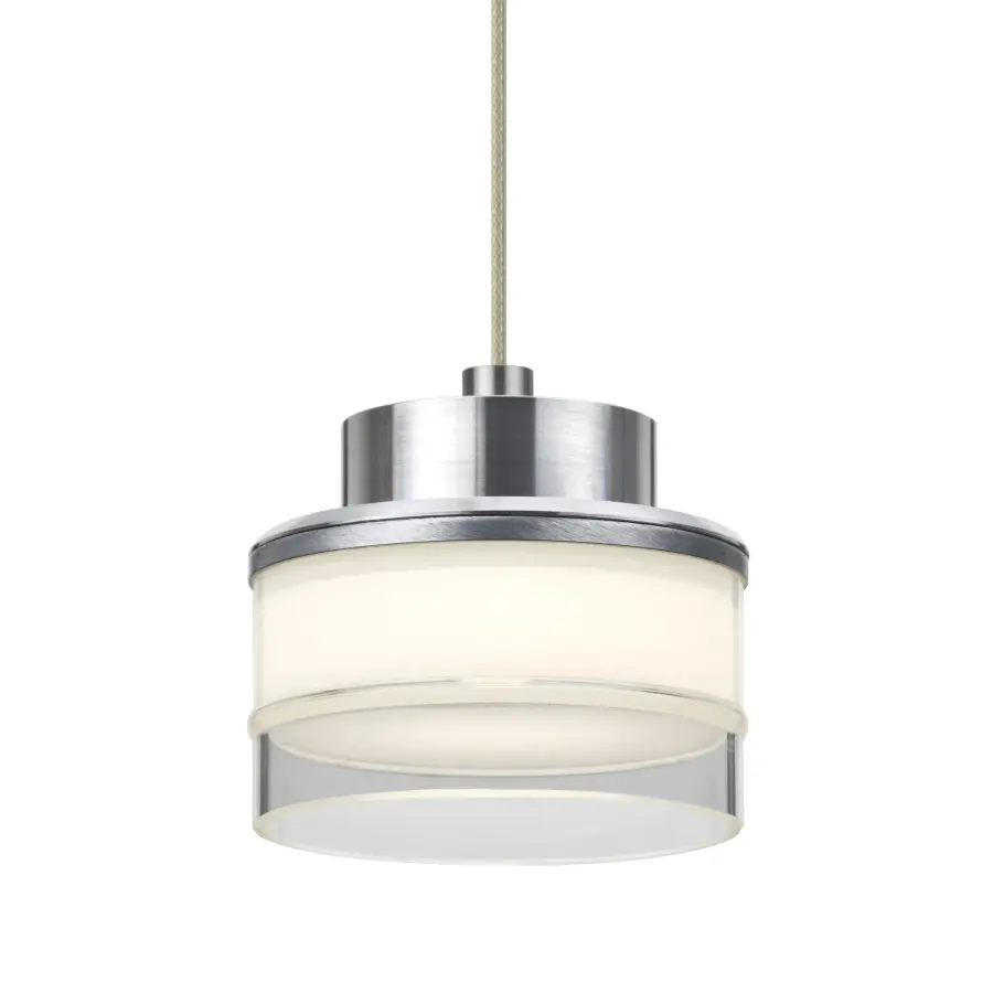 Pivot Clear LED Mini Pendant - Opal Glossy/Clear - Image 1