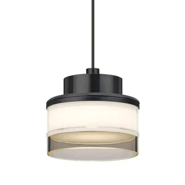 Pivot Smoke LED Mini Pendant - Opal Glossy/Smoke