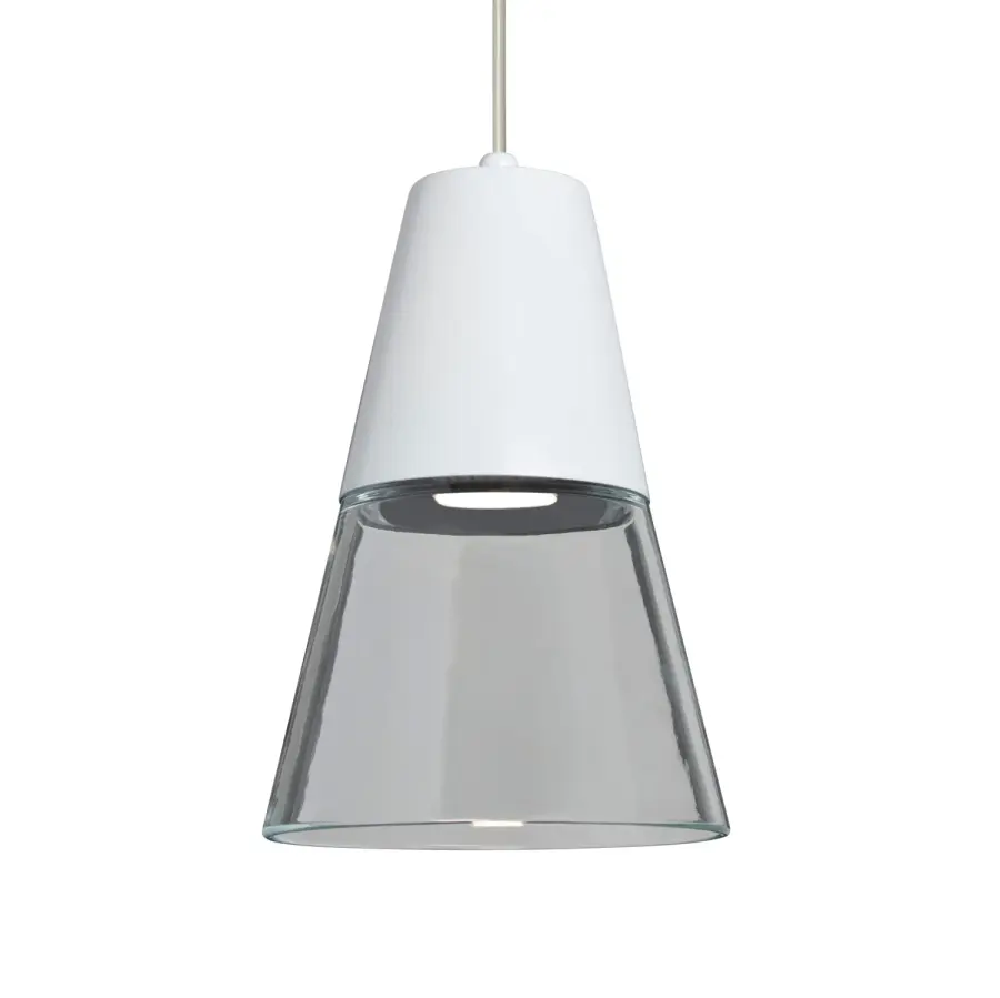 Timo 6 LED Mini Pendant - Clear/White - Image 1