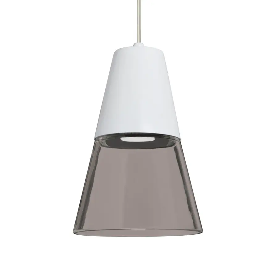 Timo 6 LED Mini Pendant in Smoke/White
