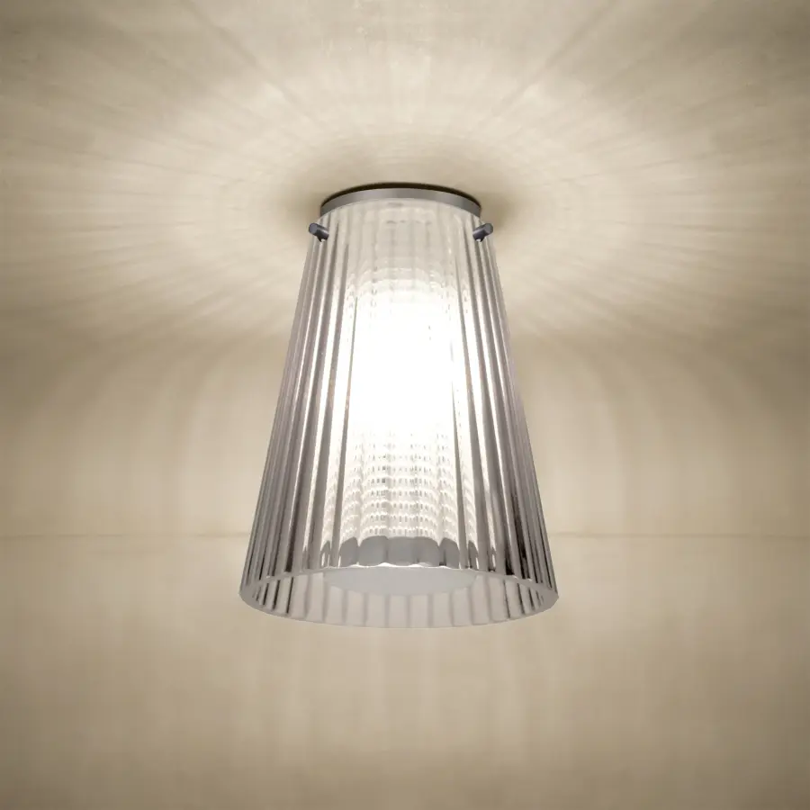 Dion Clear Fluted Glass Pendant